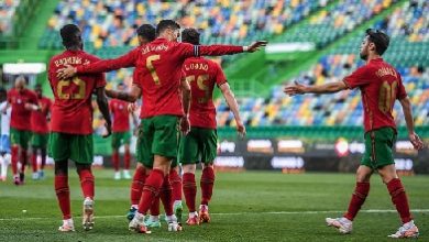 صورة البرتغال ضد أيرلندا.. رونالدو يتسلم كرة الهداف التاريخي للمنتخبات